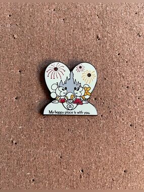 Mickey and Minnie Disney Love Pin “My Happy Place is with You” Limited Edition